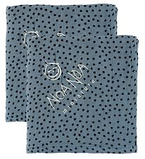 Noa Noa Miniature Stofbleer - 2-pak - 70x70 - Blå m. Prikker Noa Noa Miniature Stofbleer - 2-pak - 70x70 - Blå m. Prikker
