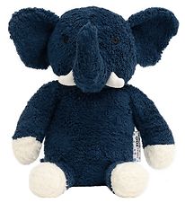 NatureZoo Bamse - 30 cm - Teddyfleece - Elefant - Mørkeblå