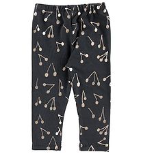Gro Leggings - Malak - Stålgrå m. Kirsebær