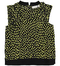 Stella McCartney Kids Top - Sort m. Gule Prikker/Flser