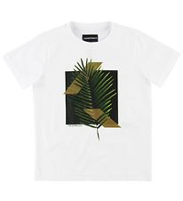 Emporio Armani T-shirt - Hvid m. Palmeblad