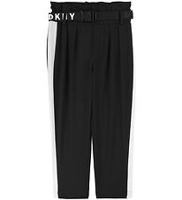 DKNY Bukser m. Blte - Sort m. Hvid