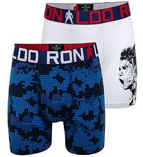Ronaldo Boxershorts - 2-pak - Hvid/Blå m. Print