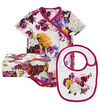 Dolce & Gabbana Slå-om Body k/æ & Hagesmæk - Hvid m. Blomster Dolce & Gabbana Slå-om Body k/æ & Hagesmæk - Hvid m. Blomster