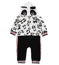Dolce & Gabbana Heldragt m. Hætte - Sweat - Hvid/Sort m. Panda Dolce & Gabbana Heldragt m. Hætte - Sweat - Hvid/Sort m. Panda