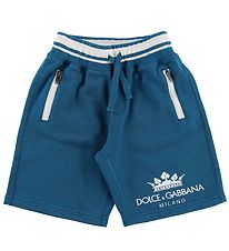 Dolce & Gabbana Shorts - Sweat - Petroleum m. Logo