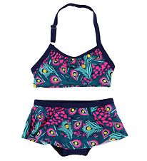 Color Kids Bikini - Tracy - UV40+ - Navy/Pink m. Pfuglefjer