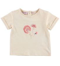 Noa Noa miniature T-shirt - Creme m. Blomster