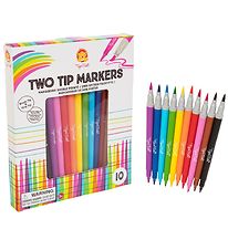 Tiger Tribe Farver - 10 stk - Two Tip Markers