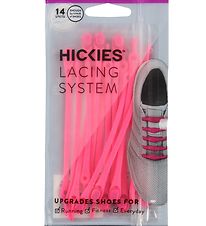 Hickies Snørebånd - Elastik - Neon Pink