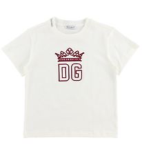 Dolce & Gabbana T-shirt - Hawaii - Hvid m. Rd