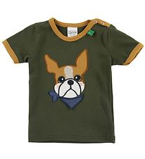 Freds World T-shirt - Armygrn m. Bulldog