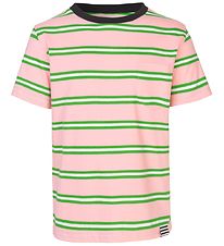 Mads Nrgaard T-shirt - Trolino - Lyserd/Grnstribet