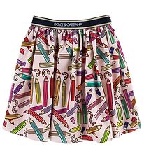 Dolce & Gabbana Nederdel - Back To School - Lyserød m. Blyanter Dolce & Gabbana Nederdel - Back To School - Lyserød m. Blyanter