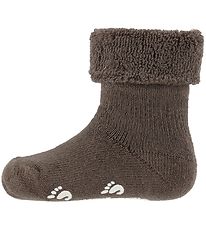 Fuzzies Gåstrømper m. Antiskrid - Valnød