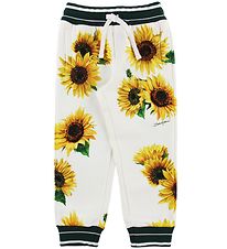 Dolce & Gabbana Sweatpants - Sunflower - Hvid/Mrkegrn
