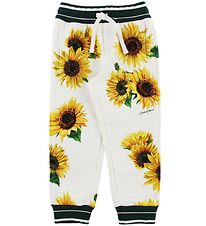 Dolce & Gabbana Sweatpants - Sunflower - Hvid/Mørkegrøn