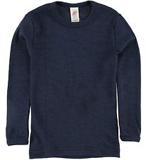 Engel Bluse - Uld/Silke - Navy