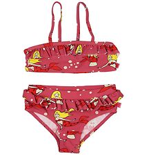 Smfolk Bikini - UV50+ - Mrk Rosa m. Flser/Havfrue