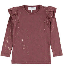 Knast by Krutter Bluse - Wingsleeve - Mørk Rosa m. Hjerter Knast by Krutter Bluse - Wingsleeve - Mørk Rosa m. Hjerter