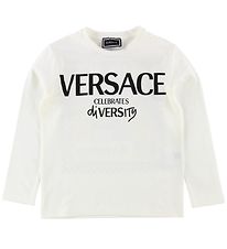 Versace Bluse - Hvid m. Print