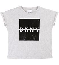 DKNY T-shirt - Grmeleret/Sort m. Logo