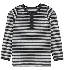 Say-So Bluse m. Knapper - Gråstribet