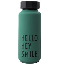 Design Letters Termoflaske - Hello Hey Smile - 500 ml - Grøn Design Letters Termoflaske - Hello Hey Smile - 500 ml - Grøn