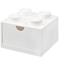Lego Storage Opbevaringsskuffe - 4 Knopper - 15x15x9 - Hvid
