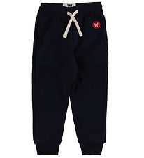 Wood Wood Sweatpants - Ran Kids - Navy m. Bindebnd