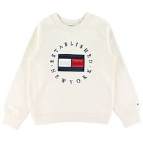 Tommy Hilfiger Sweatshirt - Creme m. Logo
