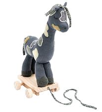 Smallstuff Trækdyr - Giraf - 40 cm - Navy