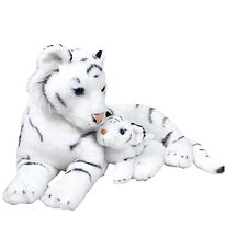 Wild Republic Bamse - 30x26 cm - Mor & Baby - Hvid Tiger