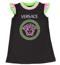 Versace Kjole - Sort m. Neon/Logo