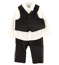 Emporio Armani St - Skjorte/Vest/Bukser - Sort/Hvid