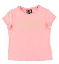 EA7 T-shirt - Quartz Pink m. Sølvglimmer