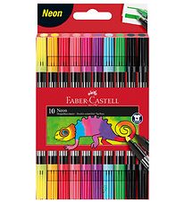 Faber-Castell Tuscher - Dobbelt Tyk/Tynd - 10 stk. - Neon