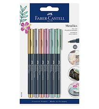 Faber-Castell Tuscher - Metallic Pen - 6 stk - Multifarvet