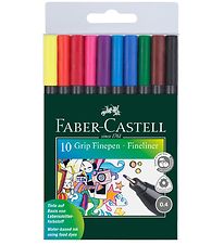 Faber-Castell Fineliner - Grip - 10 stk - Multifarvet
