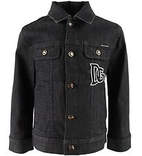 Dolce & Gabbana Denimjakke - Sort m. Patch