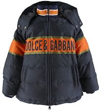 Dolce & Gabbana Dunjakke - Navy m. Orange