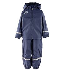 Color Kids Regntøj m. Seler/Fleece - PU - Dress Blues