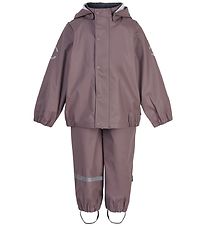 Mikk-Line Regntøj m. Seler - PU - Recycled - Twilight Mauve