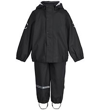 Mikk-Line Regntøj m. Seler - PU - Recycled - Black