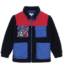Little Marc Jacobs Fleecejakke - Urban Jungle - Navy m. Blå/Rød Little Marc Jacobs Fleecejakke - Urban Jungle - Navy m. Blå/Rød