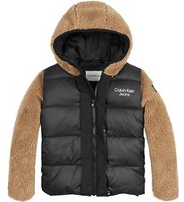 Calvin Klein Vinterjakke - 2 In 1 Hybrid Teddy - Timeless Camel Calvin Klein Vinterjakke - 2 In 1 Hybrid Teddy - Timeless Camel
