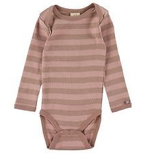 Smallstuff Body l/ - Stribet - Powder/Rose Brown