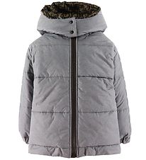 Fendi Dunjakke - Vendbar - Gråmeleret/Brun m. Allover Logo Fendi Dunjakke - Vendbar - Gråmeleret/Brun m. Allover Logo