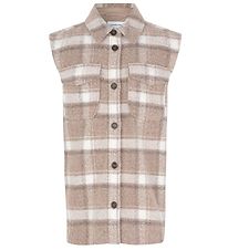 Designers Remix Vest - Uld/Polyester - G Jayden - Beige Check