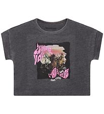 Zadig & Voltaire T-shirt - Cropped - Wild Sound - Mørkegråmelere